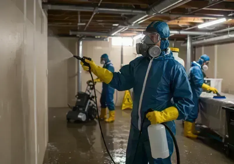 Basement Sanitization and Antimicrobial Treatment process in Gridley, IL